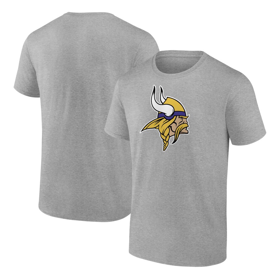 Minnesota Vikings Heather Gray Team Logo T-Shirt - Man Minnesota Vikings Heather Gray Team Logo T-Shirt - Man