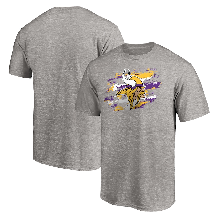 Minnesota Vikings Heather Gray True Color T-Shirt - Man Minnesota Vikings Heather Gray True Color T-Shirt - Man