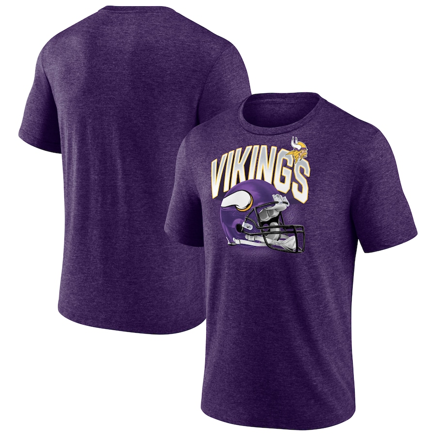Minnesota Vikings Heathered Purple End Around Tri-Blend T-Shirt - Man Minnesota Vikings Heathered Purple End Around Tri-Blend T-Shirt - Man