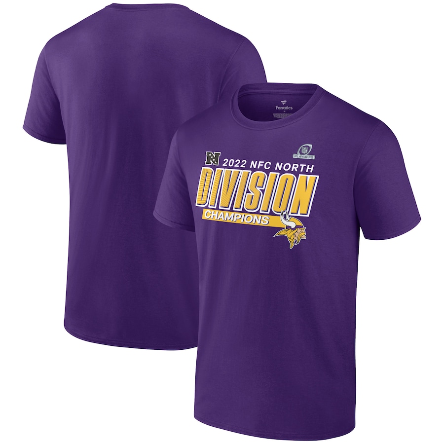 Minnesota Vikings Purple 2022 NFC North Division Champions Divide & Conquer T-Shirt - Man