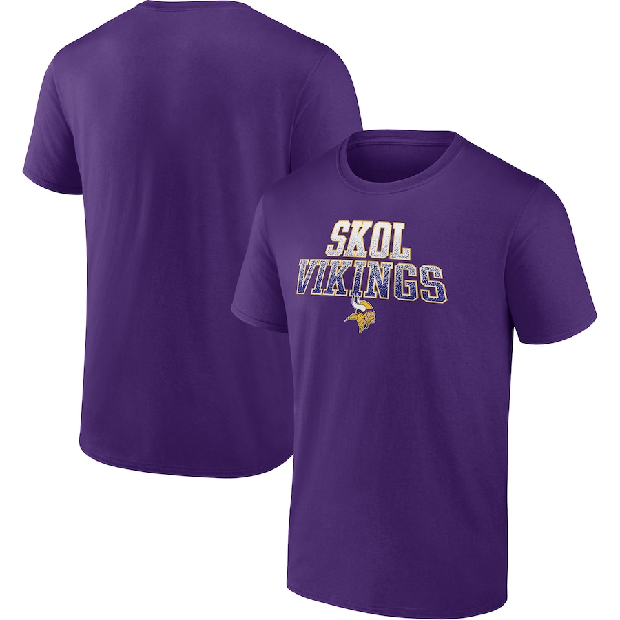 Minnesota Vikings Purple Skol Vikings Heavy Hitter T-Shirt - Man