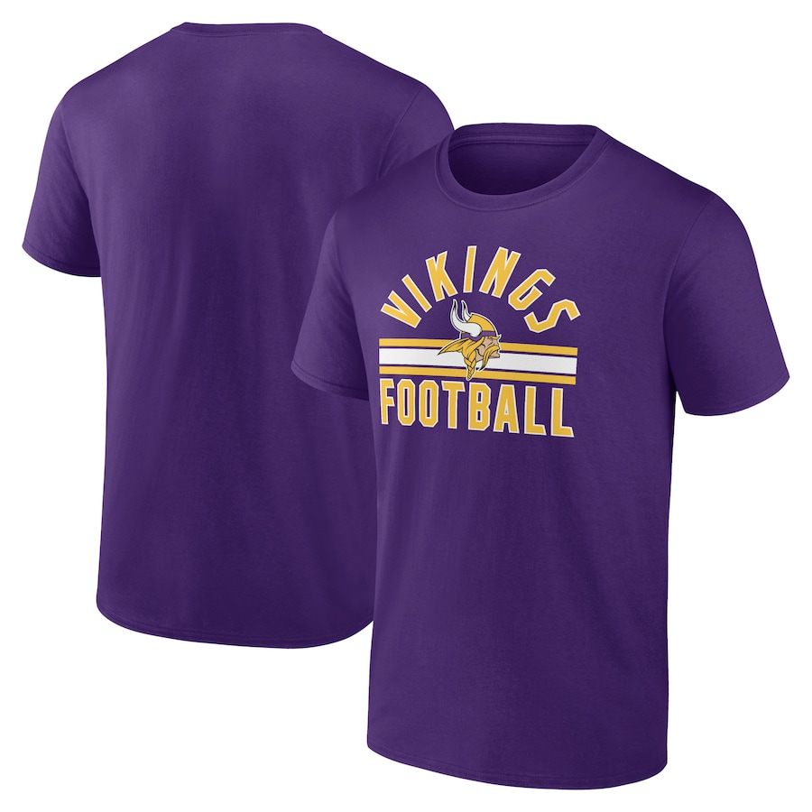Minnesota Vikings Purple Standard Arch Stripe T-Shirt - Man Minnesota Vikings Purple Standard Arch Stripe T-Shirt - Man