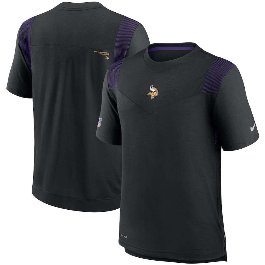 Minnesota Vikings Football Black Sideline Player UV Performance T-Shirt - Man