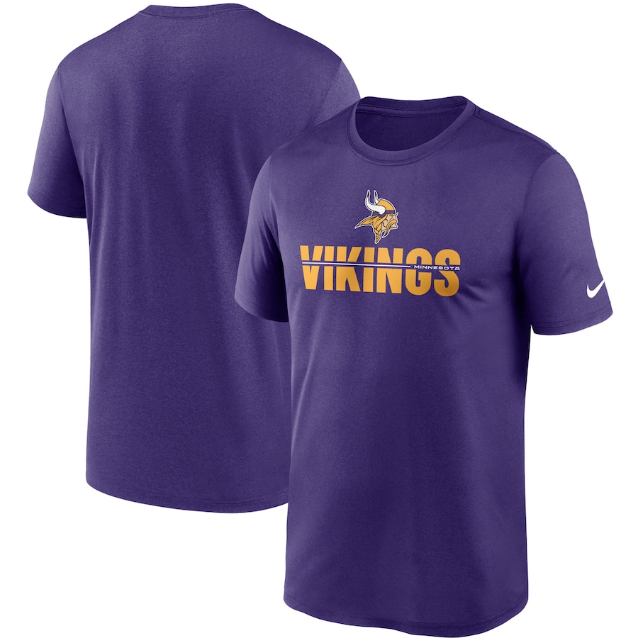 Minnesota Vikings Football Purple Legend Microtype Performance T-Shirt - Man Minnesota Vikings Football Purple Legend Microtype Performance T-Shirt - Man