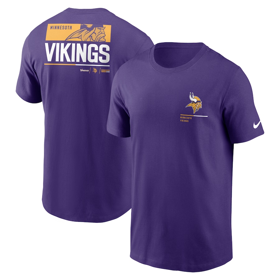 Minnesota Vikings Football Purple Team Incline T-Shirt - Man Minnesota Vikings Football Purple Team Incline T-Shirt - Man