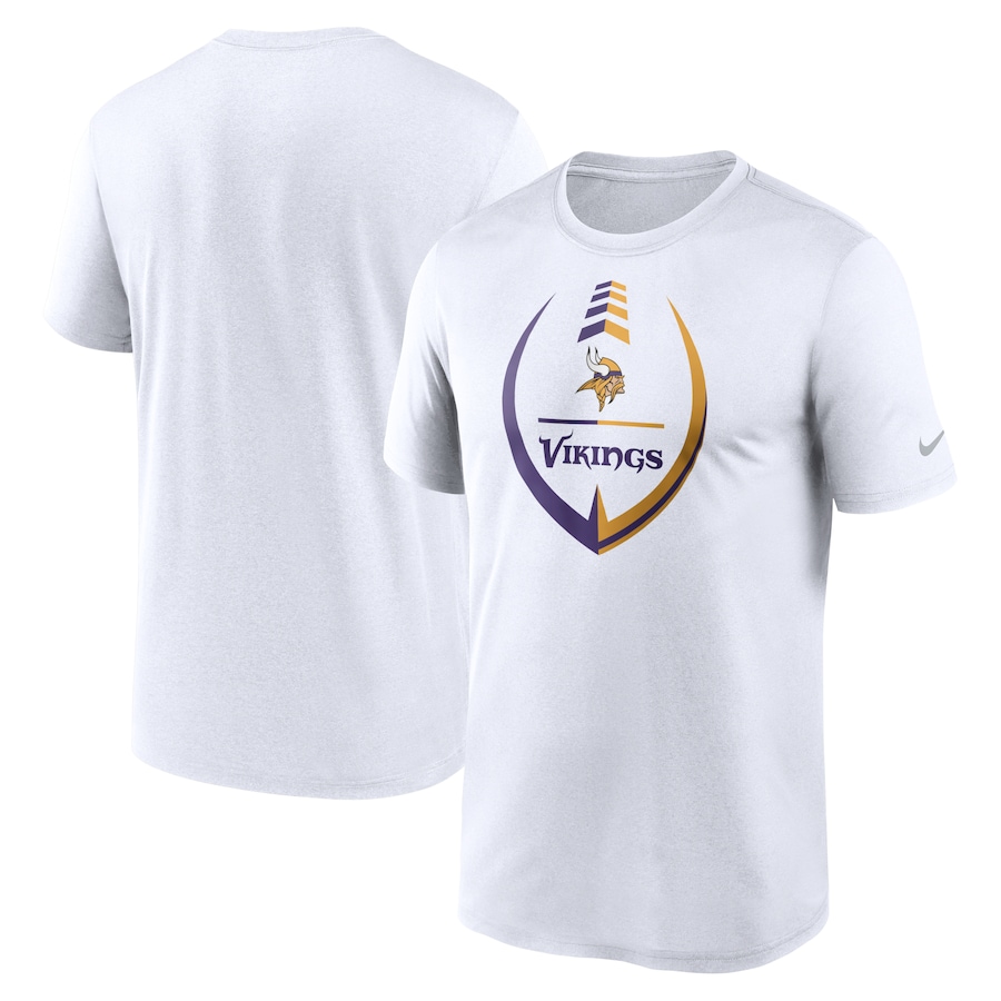 Minnesota Vikings Football White Icon Legend Performance T-Shirt - Man