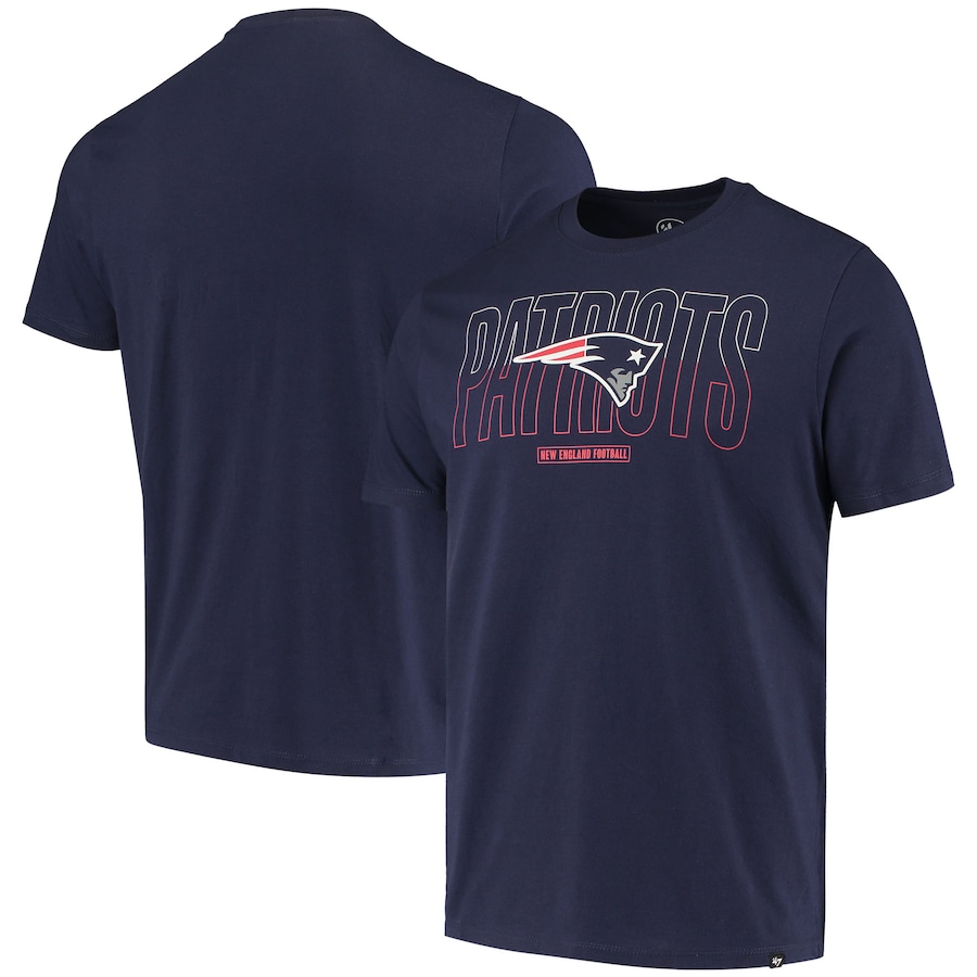 New England Patriots '47 Navy Split Squad Super Rival T-Shirt - Man