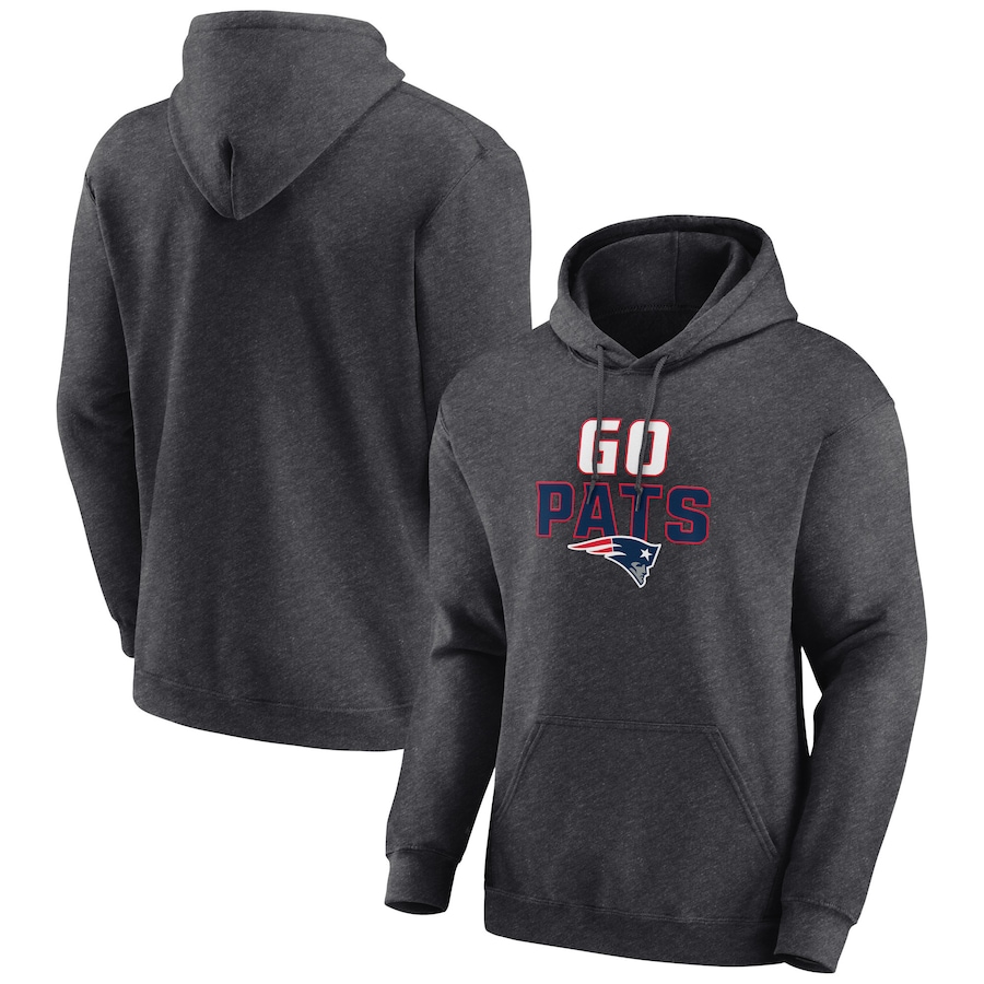 New England Patriots Charcoal Victory Earned Pullover Hoodie - Man New England Patriots Charcoal Victory Earned Pullover Hoodie - Man