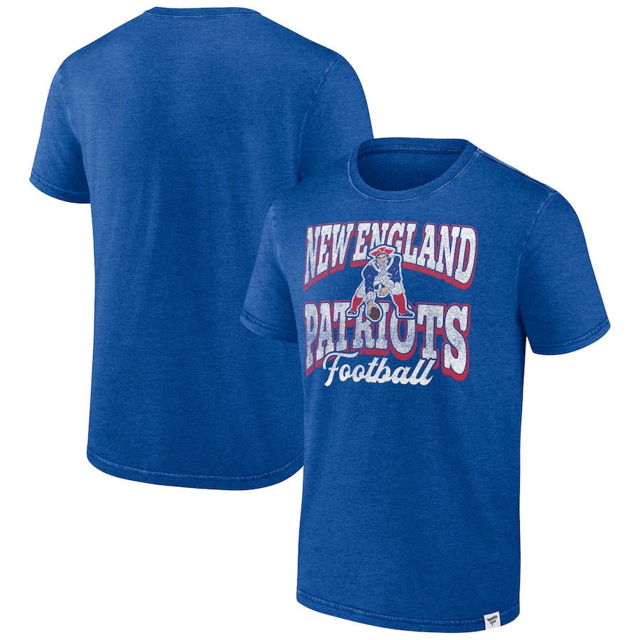 New England Patriots Heather Royal Force Out T-Shirt - Man New England Patriots Heather Royal Force Out T-Shirt - Man