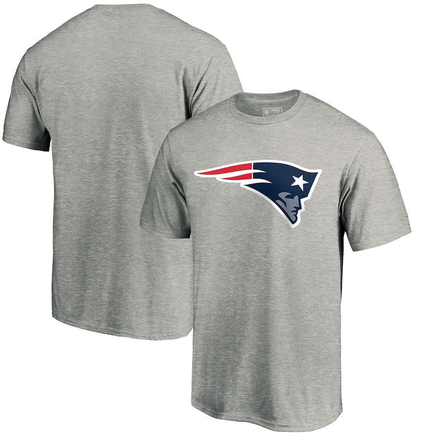 New England Patriots Heathered Gray Primary Team Logo T-Shirt - Man New England Patriots Heathered Gray Primary Team Logo T-Shirt - Man