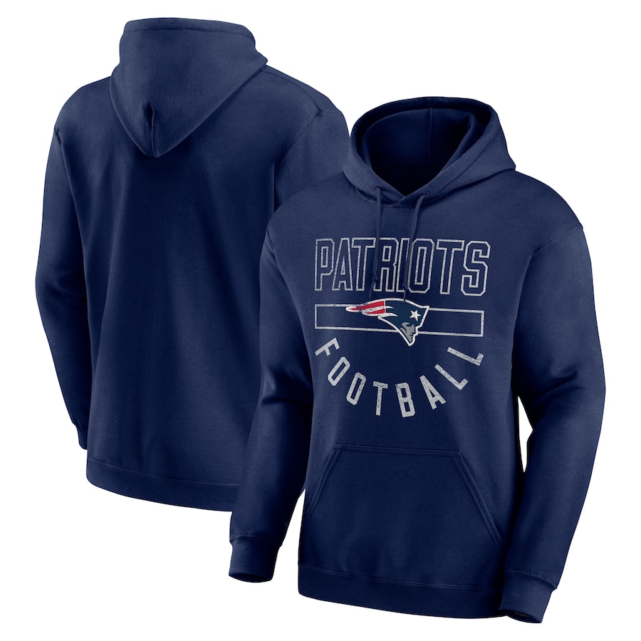New England Patriots Navy Bubble Screen Pullover Hoodie - Man New England Patriots Navy Bubble Screen Pullover Hoodie - Man