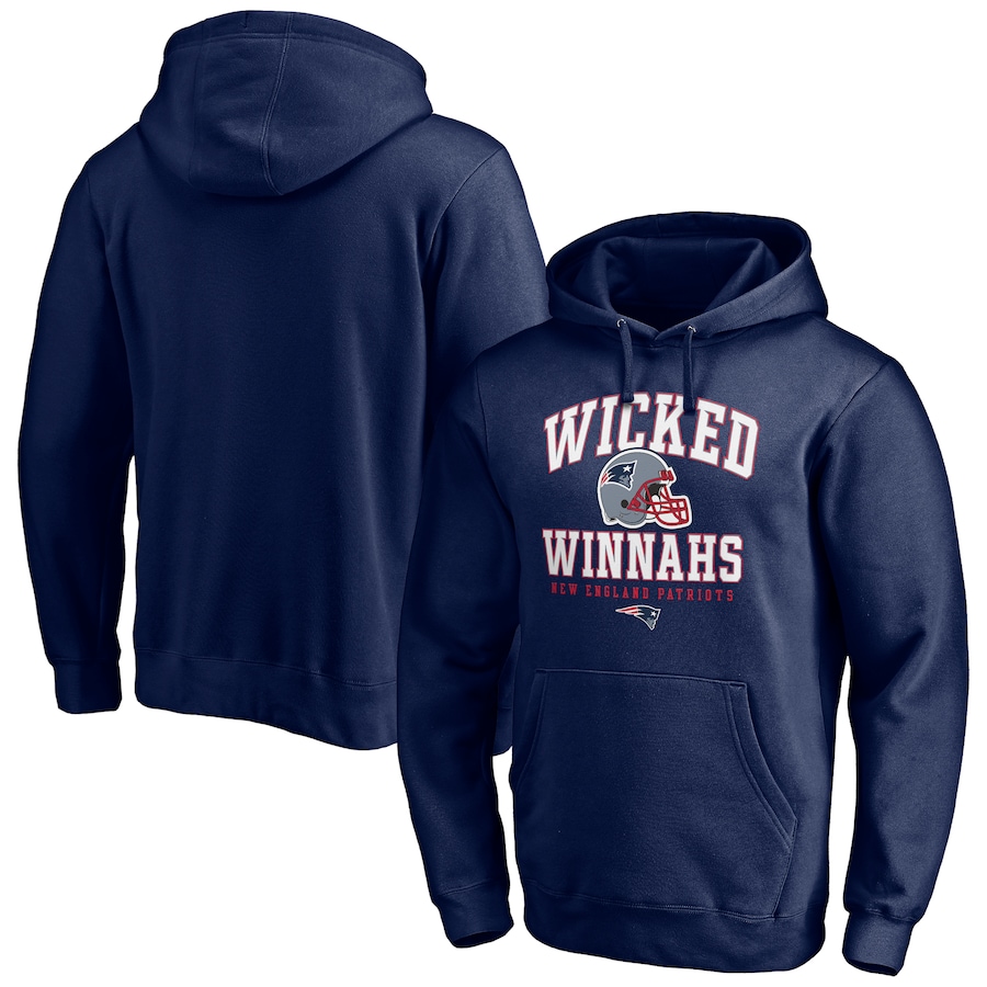 New England Patriots Navy Hometown Collection Wicked Winnahs Pullover Hoodie - Man New England Patriots Navy Hometown Collection Wicked Winnahs Pullover Hoodie - Man