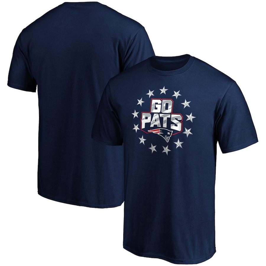 New England Patriots Navy Hometown Go Pats T-Shirt - Man New England Patriots Navy Hometown Go Pats T-Shirt - Man