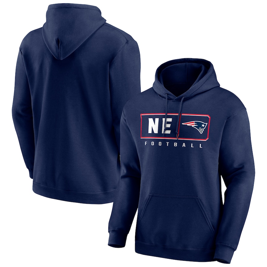 New England Patriots Navy Hustle Pullover Hoodie - Man