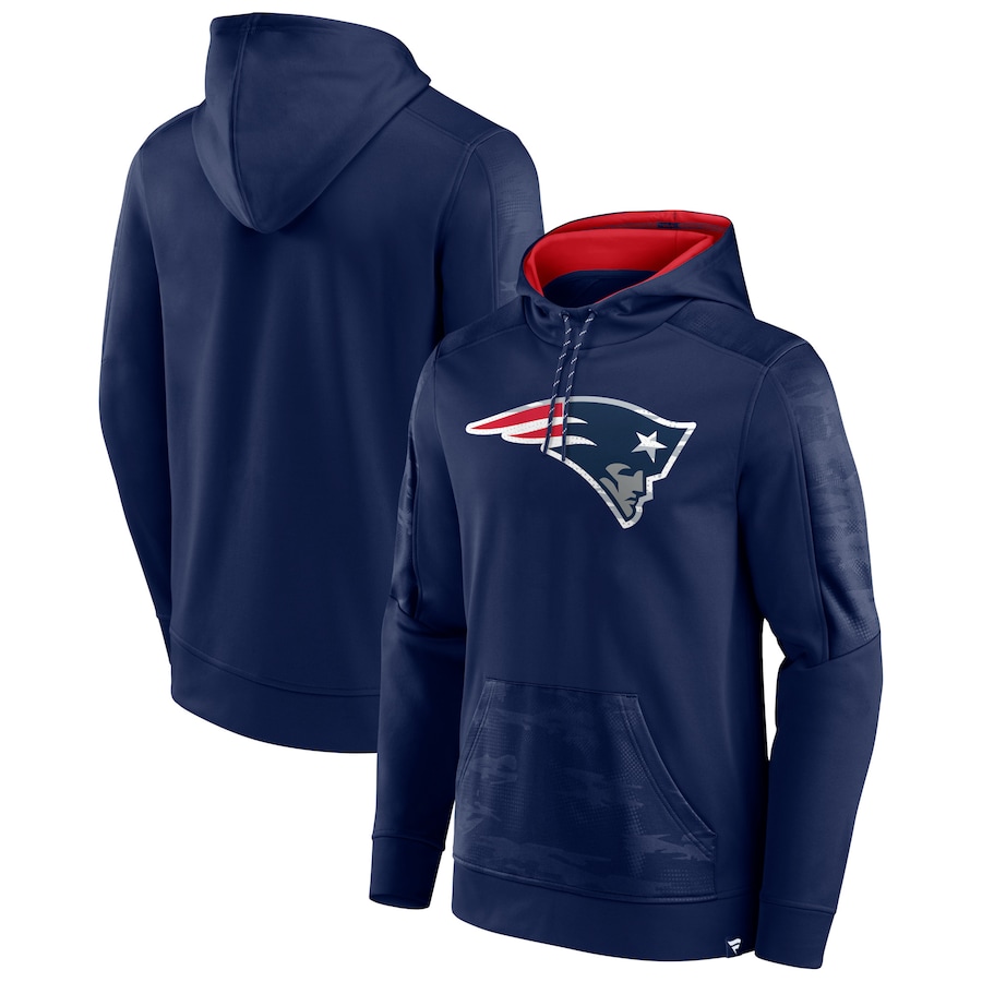 New England Patriots Navy On The Ball Pullover Hoodie - Man New England Patriots Navy On The Ball Pullover Hoodie - Man