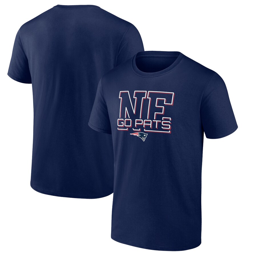New England Patriots Navy Route Runner T-Shirt - Man