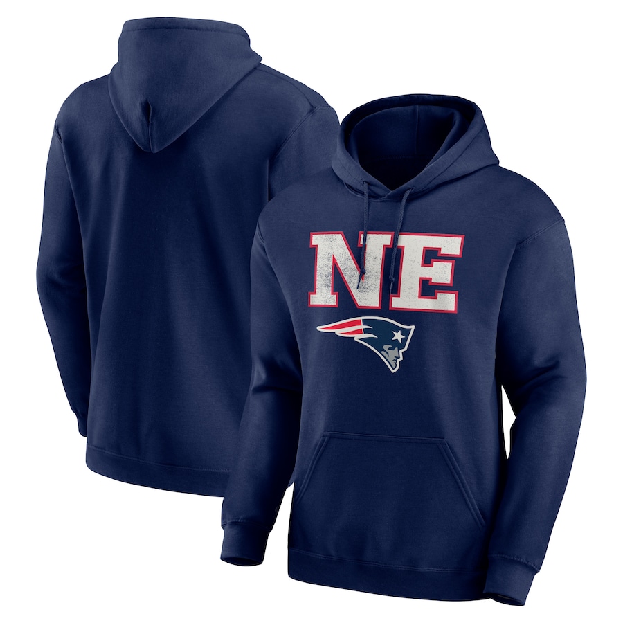New England Patriots Navy Scoreboard Pullover Hoodie - Man New England Patriots Navy Scoreboard Pullover Hoodie - Man