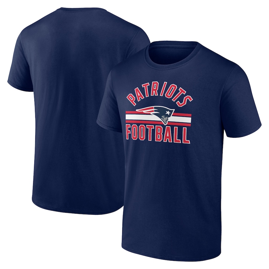 New England Patriots Navy Standard Arch Stripe T-Shirt - Man New England Patriots Navy Standard Arch Stripe T-Shirt - Man