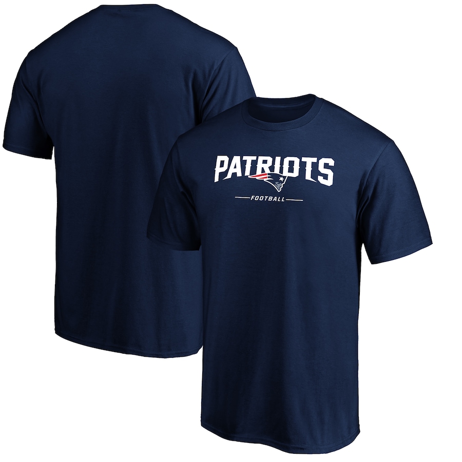 New England Patriots Navy Team Lockup T-Shirt - Man New England Patriots Navy Team Lockup T-Shirt - Man