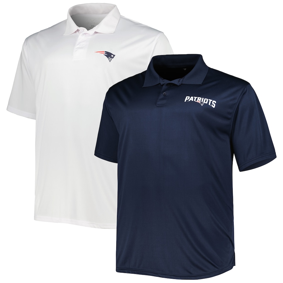 New England Patriots Navy/White Solid Two-Pack Polo Set - Man New England Patriots Navy/White Solid Two-Pack Polo Set - Man