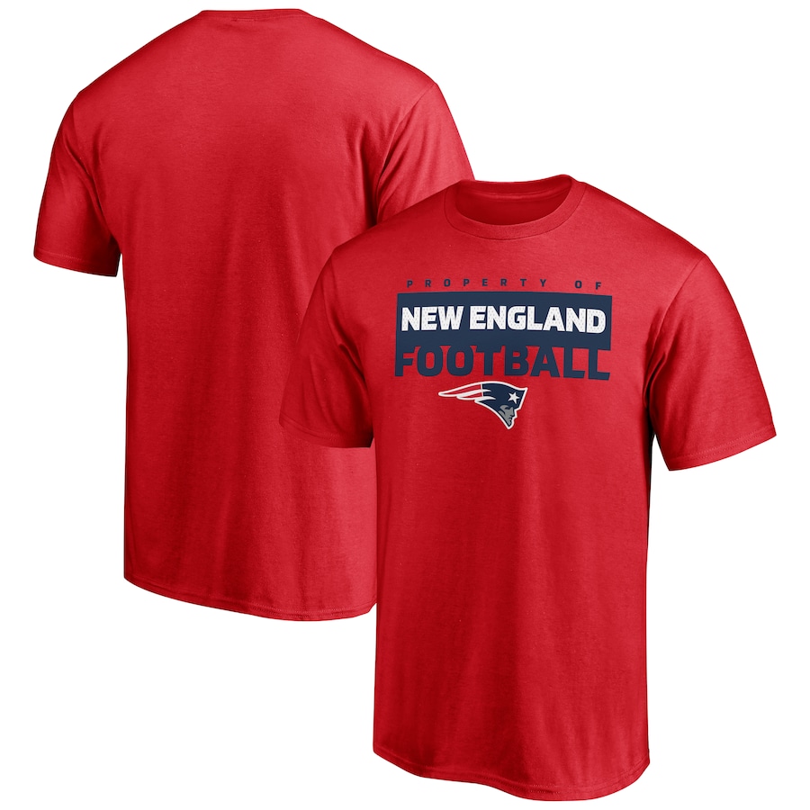 New England Patriots Red Gain Ground T-Shirt - Man New England Patriots Red Gain Ground T-Shirt - Man