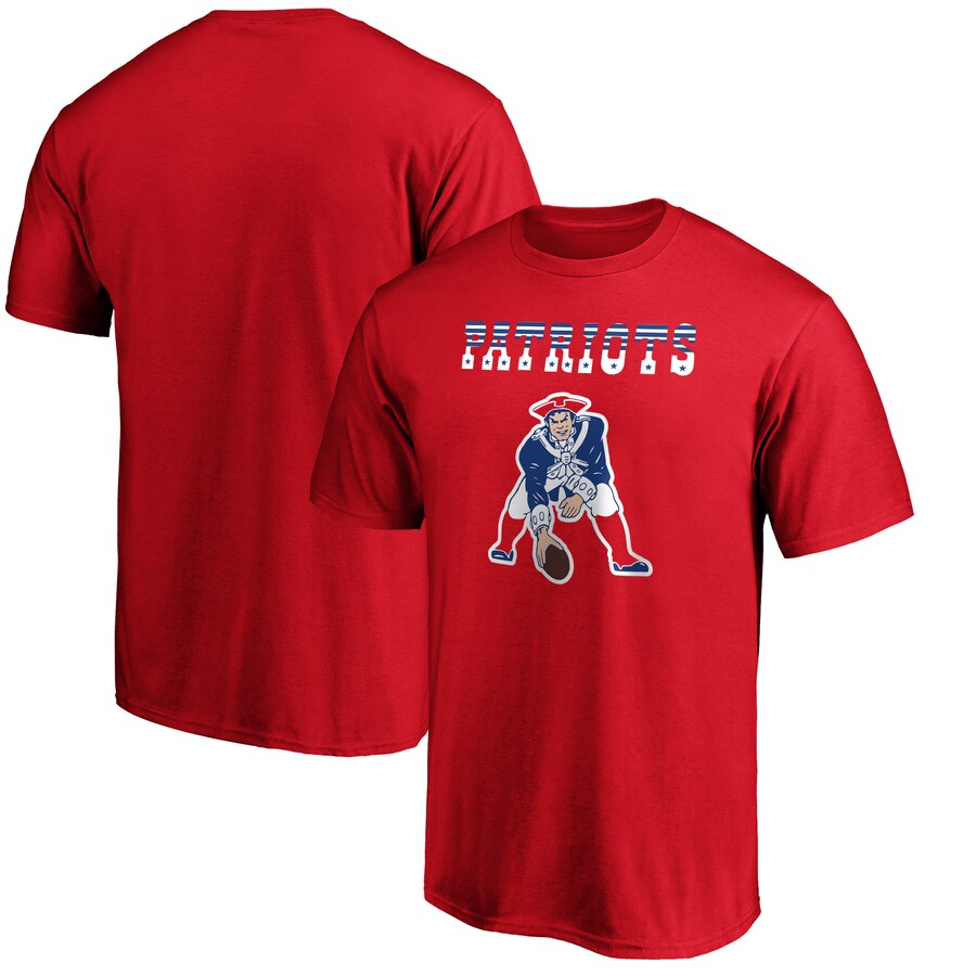 New England Patriots Red Logo Team Lockup T-Shirt - Man New England Patriots Red Logo Team Lockup T-Shirt - Man