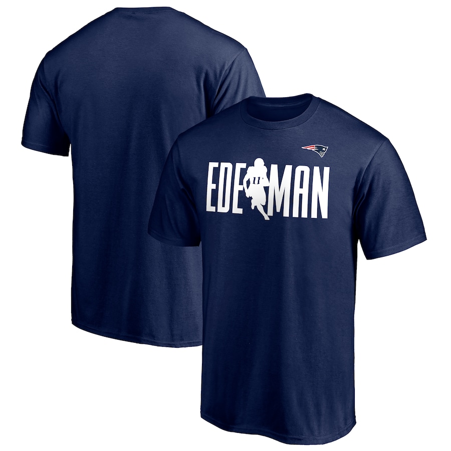 New England Patriots Julian Edelman Navy Checkdown T-Shirt - Man New England Patriots Julian Edelman Navy Checkdown T-Shirt - Man