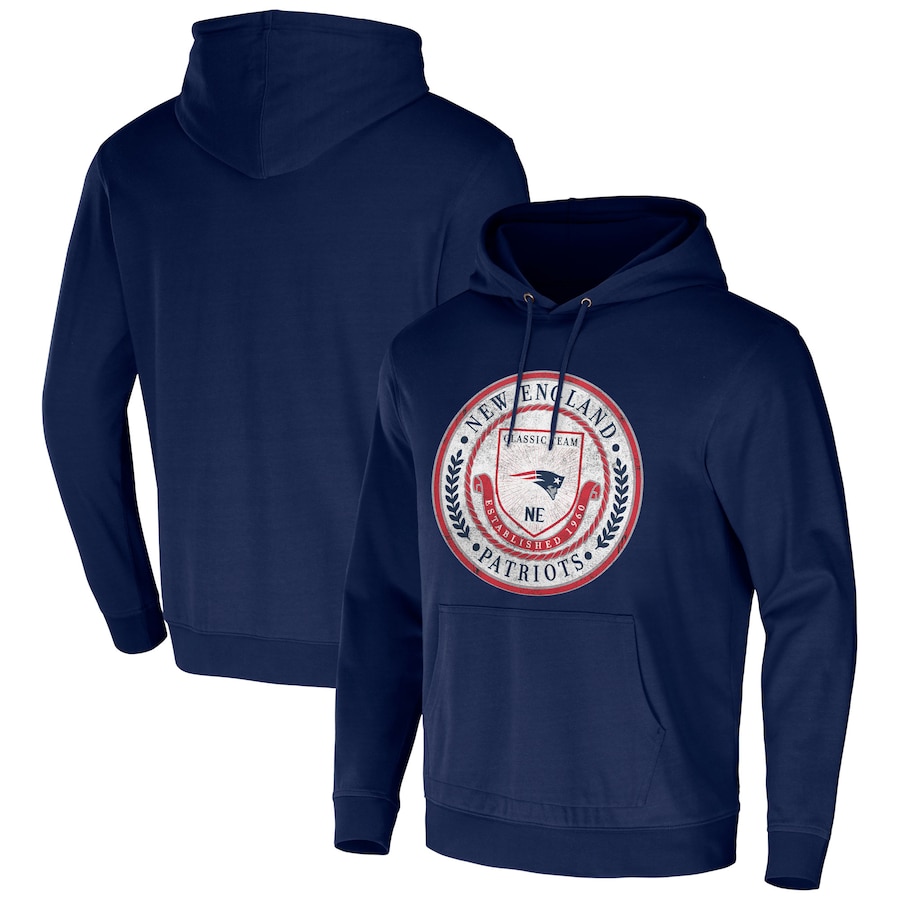 New England Patriots NFL x Darius Rucker Collection by USASportsStoreNavy Washed Pullover Hoodie - Man
