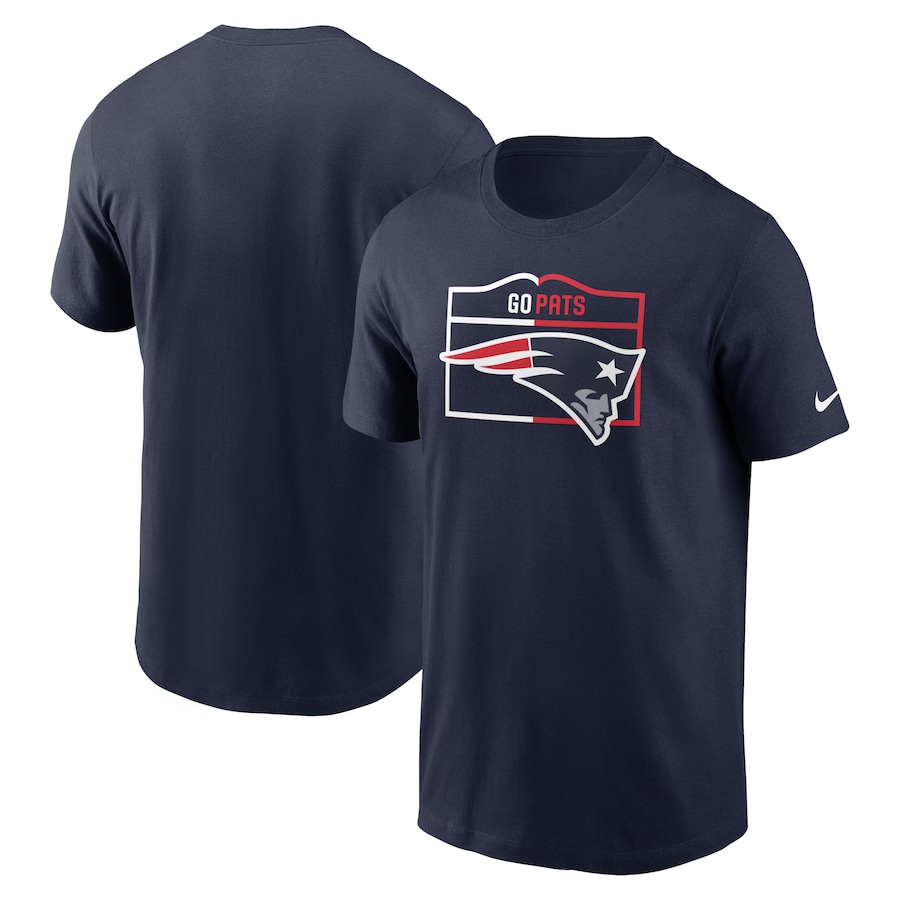 New England Patriots Football Navy Essential Local Phrase T-Shirt - Man New England Patriots Football Navy Essential Local Phrase T-Shirt - Man