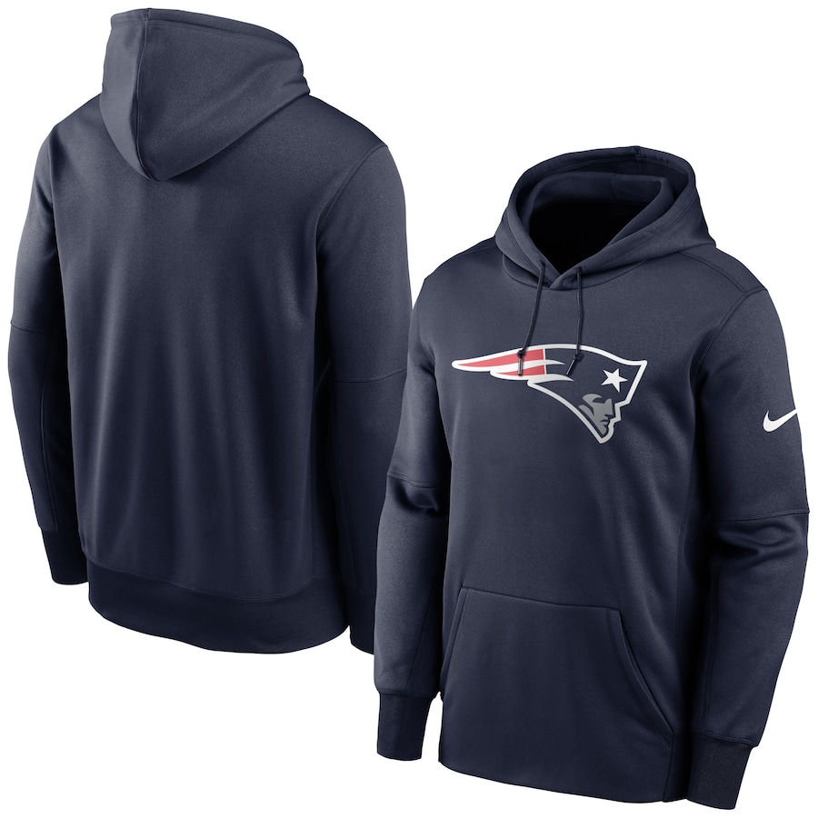 New England Patriots Football Navy Fan Gear Primary Logo Performance Pullover Hoodie - Man New England Patriots Football Navy Fan Gear Primary Logo Performance Pullover Hoodie - Man