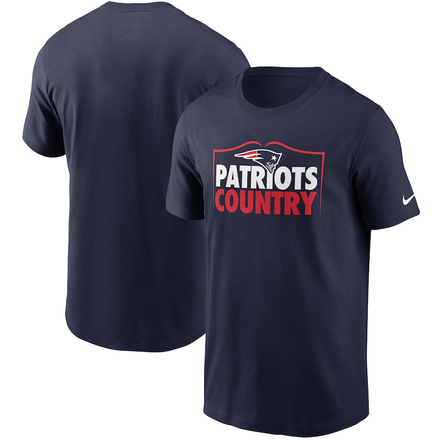 New England Patriots Football Navy Hometown Collection Patriots Country T-Shirt - Man