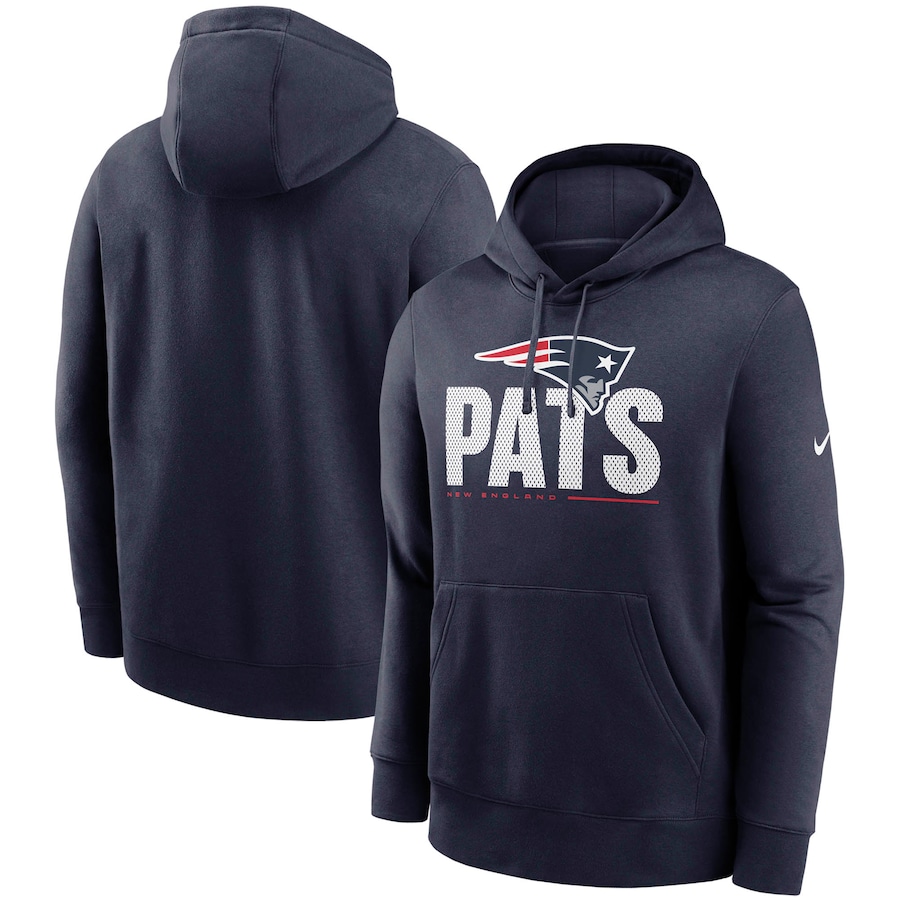 New England Patriots Football Navy Team Impact Club Pullover Hoodie - Man New England Patriots Football Navy Team Impact Club Pullover Hoodie - Man
