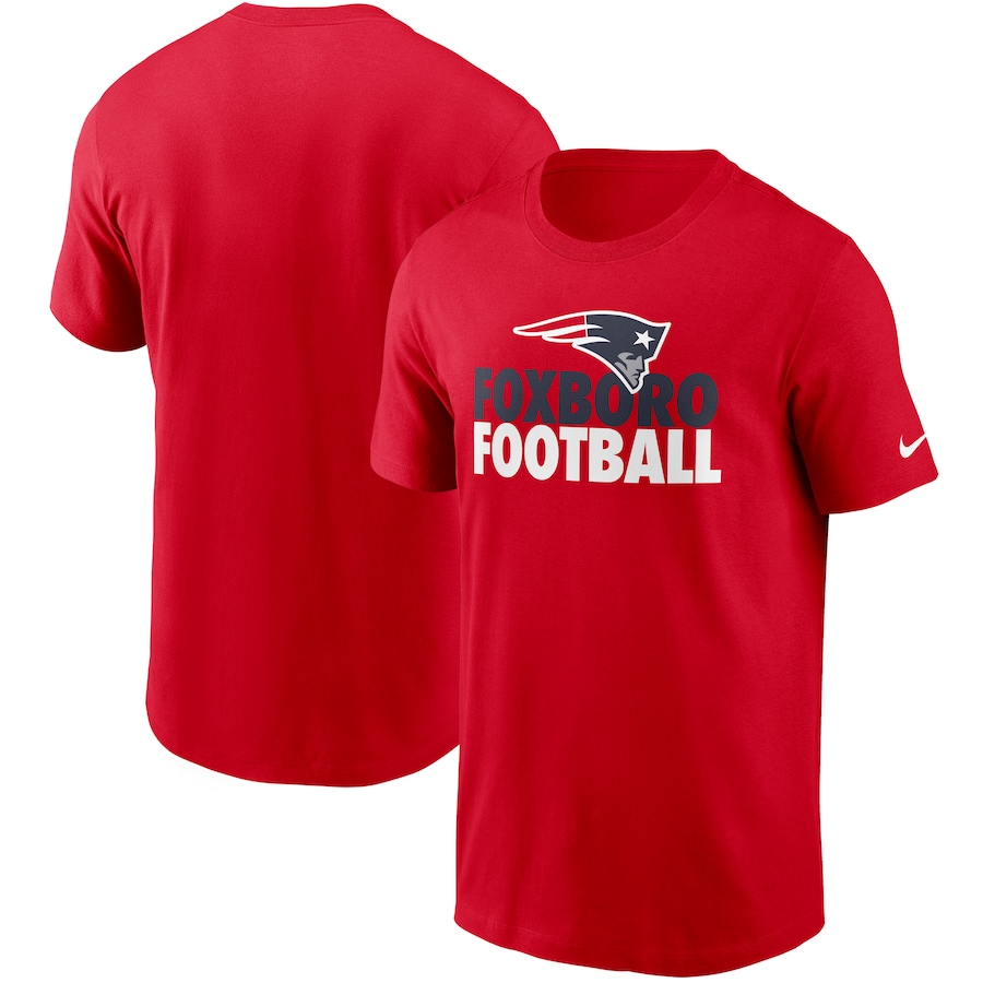 New England Patriots Football Red Hometown Collection Foxboro T-Shirt - Man New England Patriots Football Red Hometown Collection Foxboro T-Shirt - Man