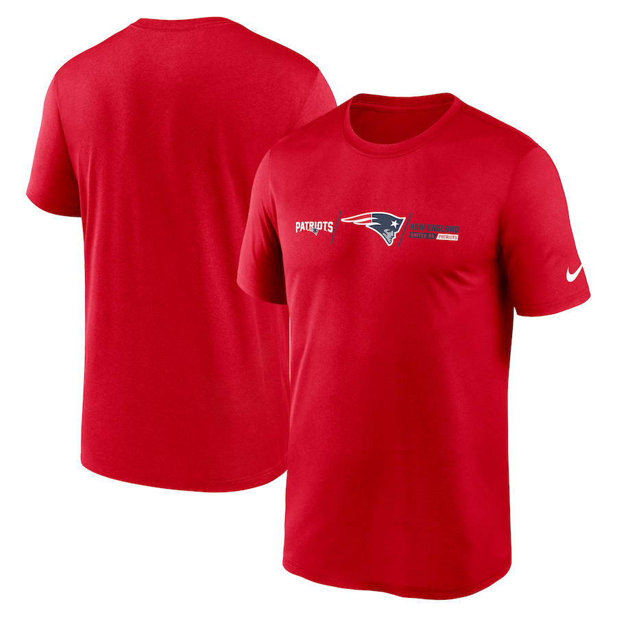 New England Patriots Football Red Horizontal Lockup Legend T-Shirt - Man New England Patriots Football Red Horizontal Lockup Legend T-Shirt - Man