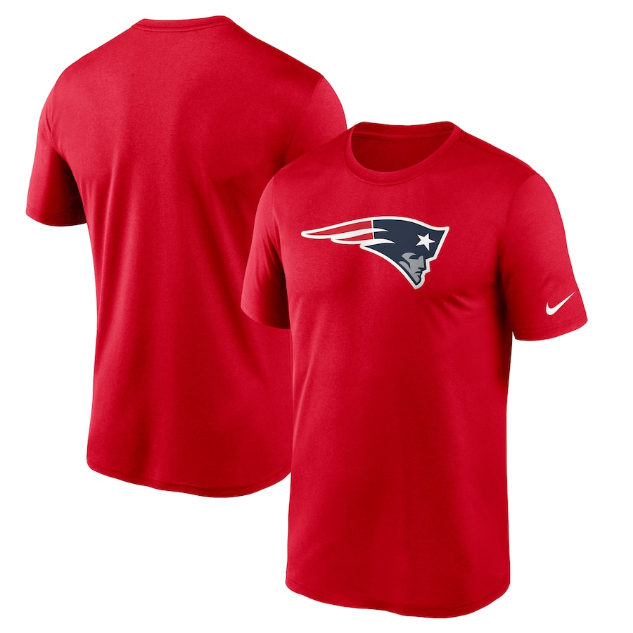 New England Patriots Football Red Logo Essential Legend Performance T-Shirt - Man New England Patriots Football Red Logo Essential Legend Performance T-Shirt - Man