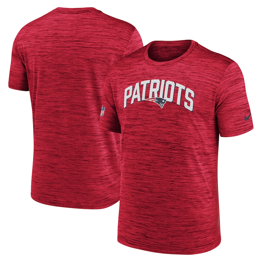 New England Patriots Football Red Sideline Velocity Athletic Stack Performance T-Shirt - Man New England Patriots Football Red Sideline Velocity Athletic Stack Performance T-Shirt - Man