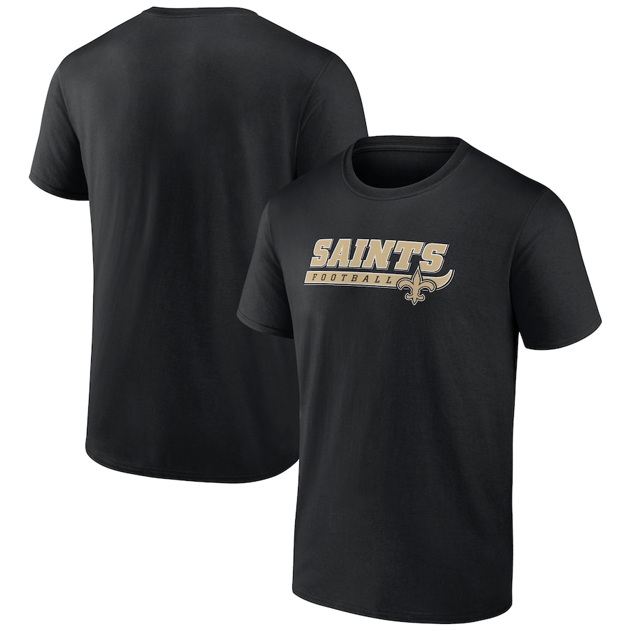 New Orleans Saints Black Take The Lead T-Shirt - Man New Orleans Saints Black Take The Lead T-Shirt - Man