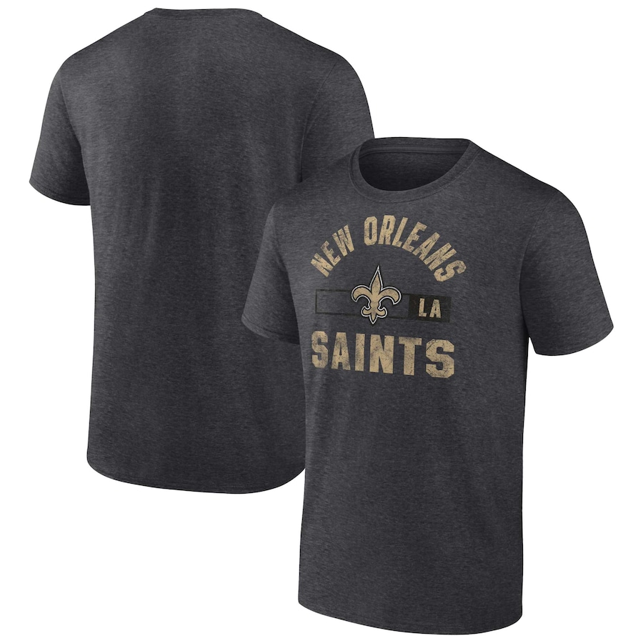 New Orleans Saints Charcoal Let's Go T-Shirt - Man New Orleans Saints Charcoal Let's Go T-Shirt - Man