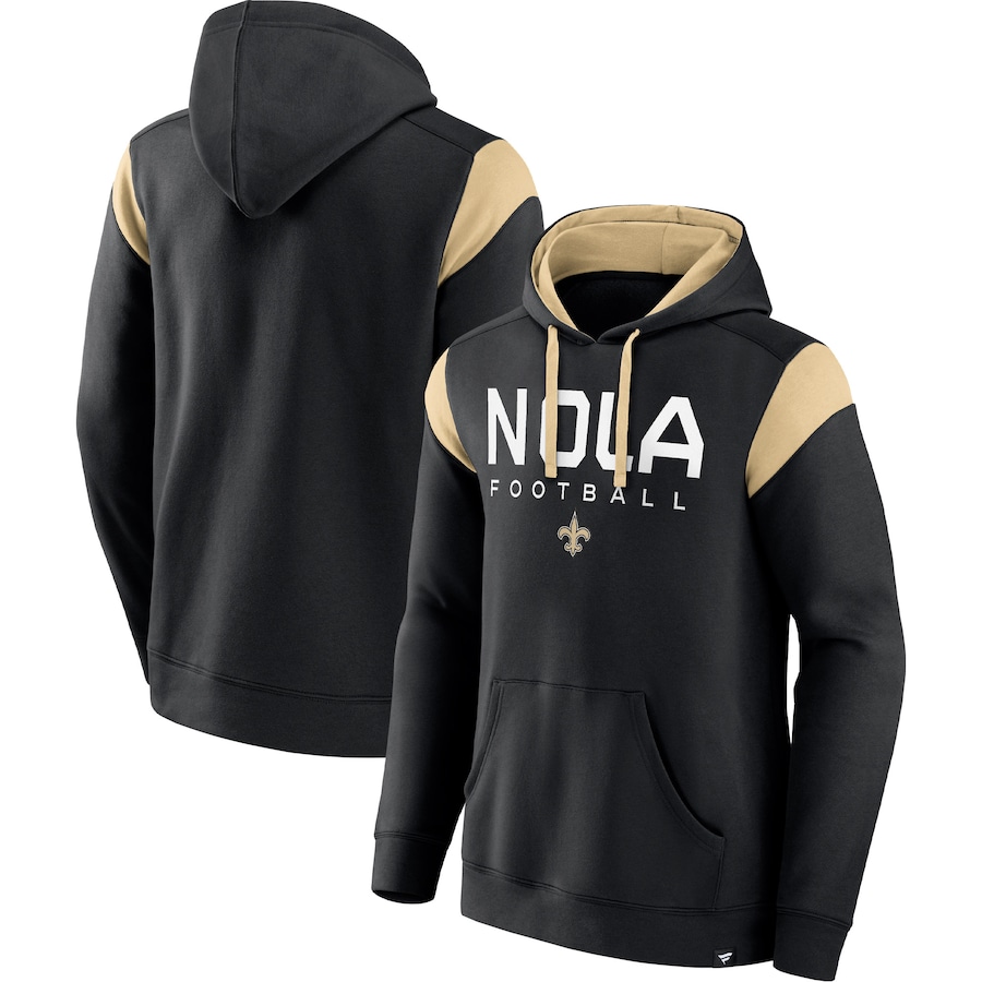 New Orleans Saints Black Call The Shot Pullover Hoodie - Man New Orleans Saints Black Call The Shot Pullover Hoodie - Man