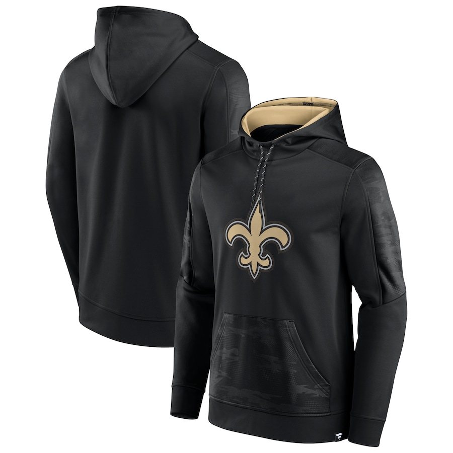 New Orleans Saints Black On The Ball Pullover Hoodie - Man New Orleans Saints Black On The Ball Pullover Hoodie - Man