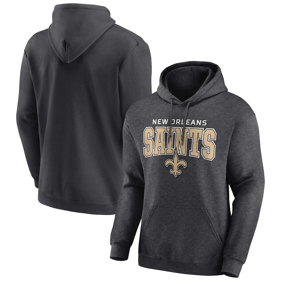 New Orleans Saints Charcoal Continued Dynasty Pullover Hoodie - Man New Orleans Saints Charcoal Continued Dynasty Pullover Hoodie - Man