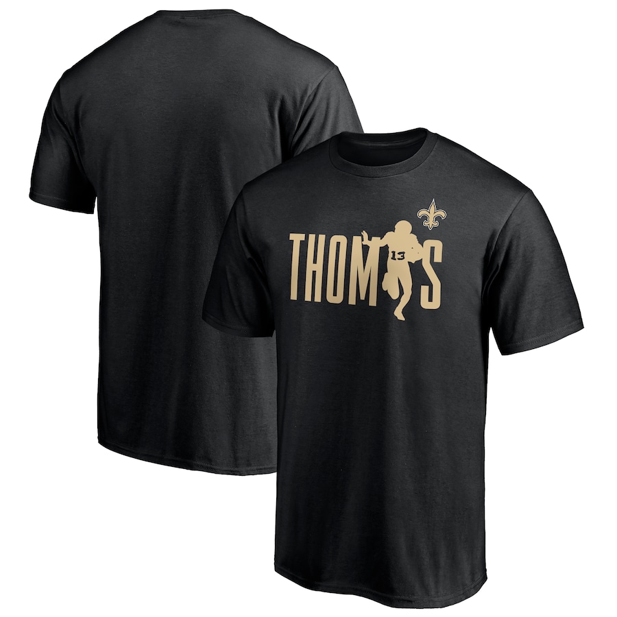 New Orleans Saints Michael Thomas Black Checkdown T-Shirt - Man New Orleans Saints Michael Thomas Black Checkdown T-Shirt - Man