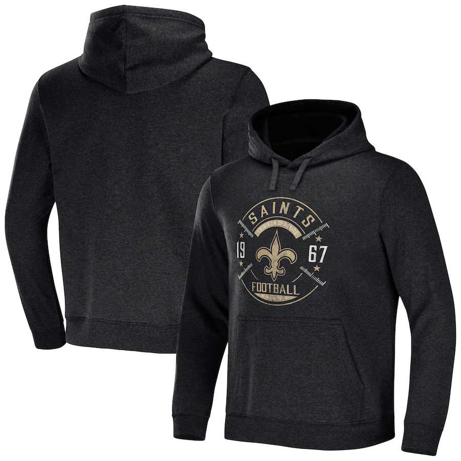 New Orleans Saints NFL x Darius Rucker Collection by USASportsStoreHeather Charcoal Radar Pullover Hoodie - Man New Orleans Saints NFL x Darius Rucker Collection by USASportsStoreHeather Charcoal Radar Pullover Hoodie - Man