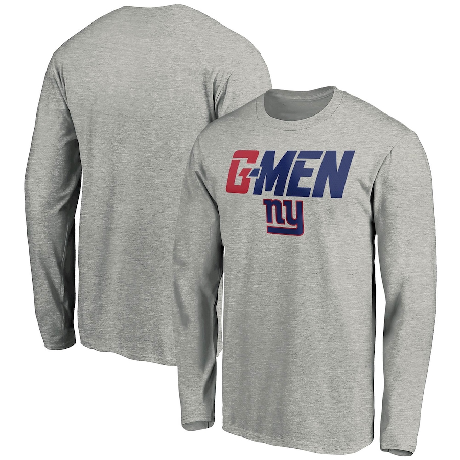 New York Giants Heathered Gray Hometown Long Sleeve T-Shirt - Man