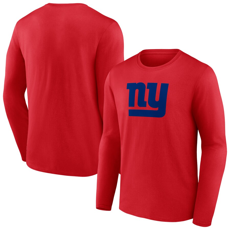 New York Giants Red Primary Team Logo Long Sleeve T-Shirt - Man