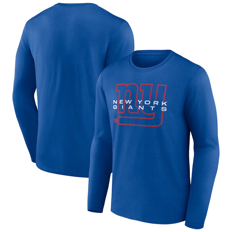 New York Giants Royal Advance to Victory Long Sleeve T-Shirt - Man New York Giants Royal Advance to Victory Long Sleeve T-Shirt - Man