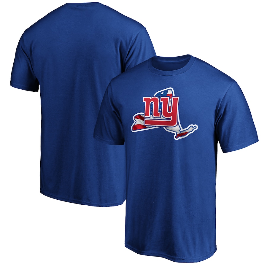 New York Giants Royal Banner State T-Shirt - Man New York Giants Royal Banner State T-Shirt - Man