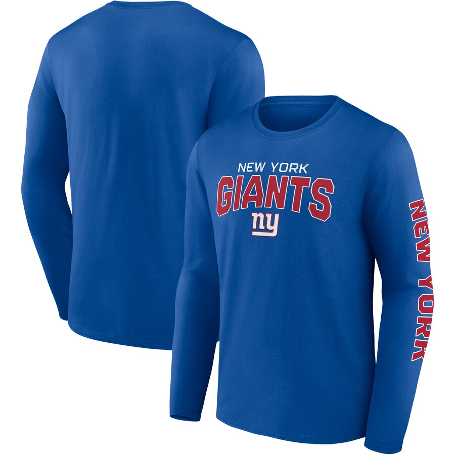 New York Giants Royal Go the Distance Long Sleeve T-Shirt - Man New York Giants Royal Go the Distance Long Sleeve T-Shirt - Man