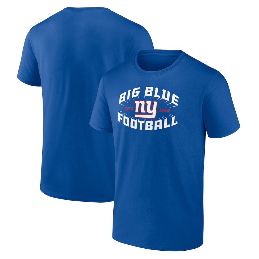 New York Giants Royal Hometown Collection Sweep T-Shirt - Man New York Giants Royal Hometown Collection Sweep T-Shirt - Man