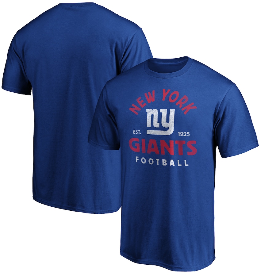 New York Giants Royal Vintage Arch T-Shirt - Man